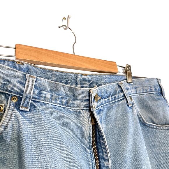 Carhartt Tapered Straight Traditional Fit Denim Jeans Light Wash Blue 40x29 - Picture 8 of 14